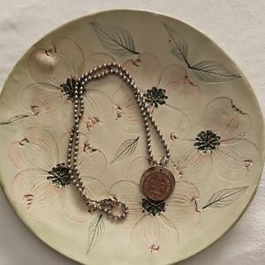 Silver And Copper Coin Pendant Necklace